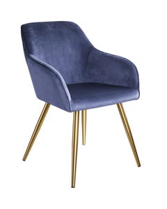 Marilyn bársony kinézetű székek, arany színű